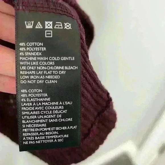 Free People Beach Burgundy Turtleneck Open back Sweater Size S Small - Picture 2 of 5